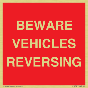 BEWARE VEHICLES REVERSING